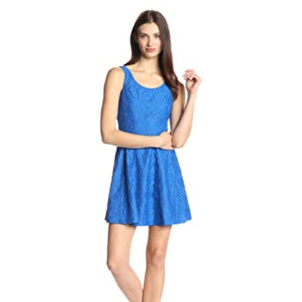 Cece blue lace dress